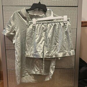 Silky Gray Pajama Set